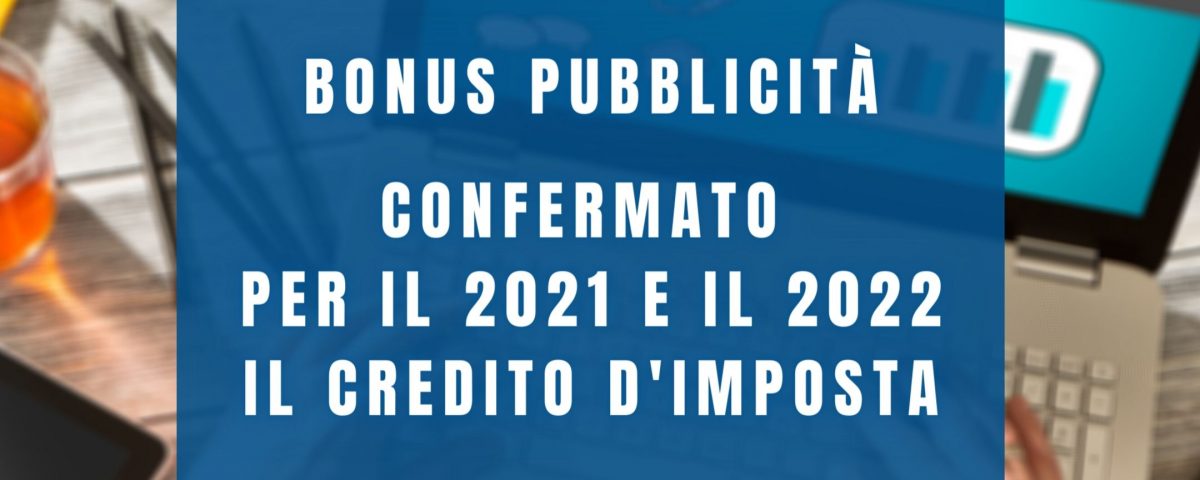 bonus pubblicità credito d'imposta sinettica imola bologna comunicazione marketing